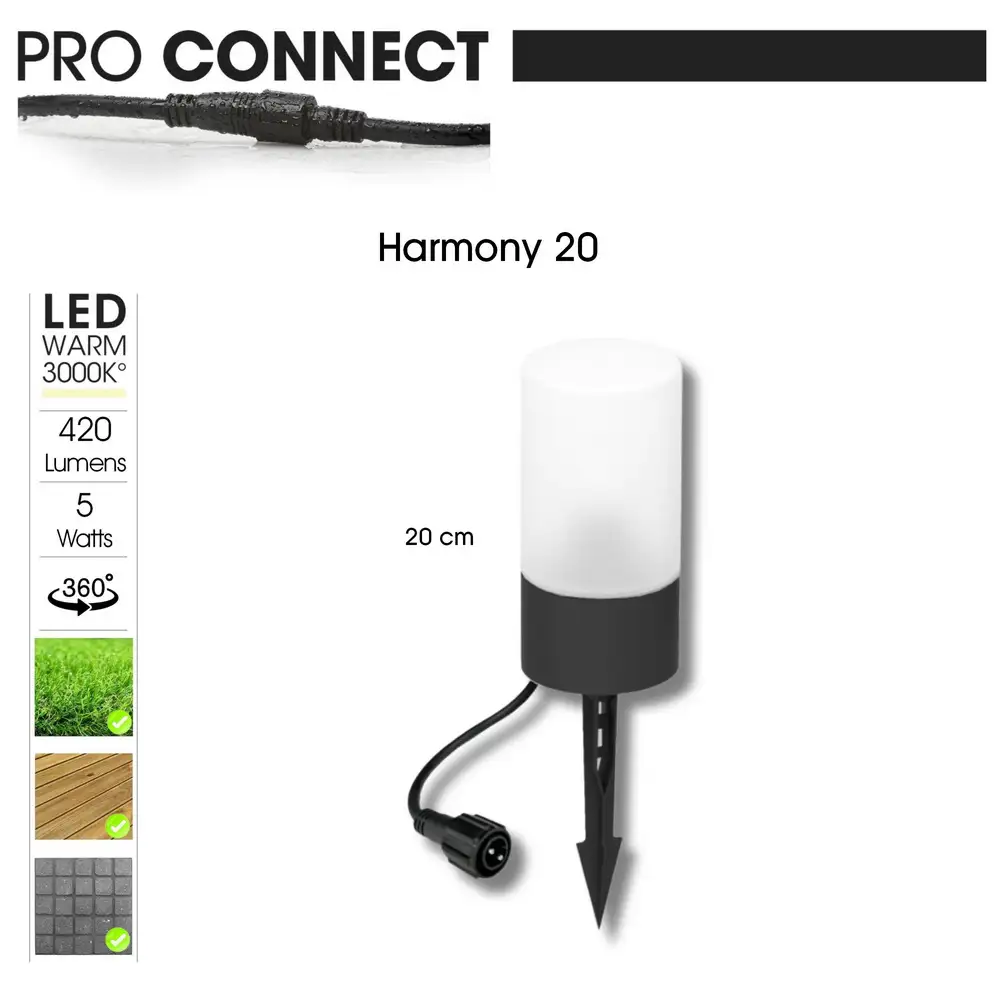 LED Wegeleuchte HARMONY mit Erdspieß - Standleuchte für Außen