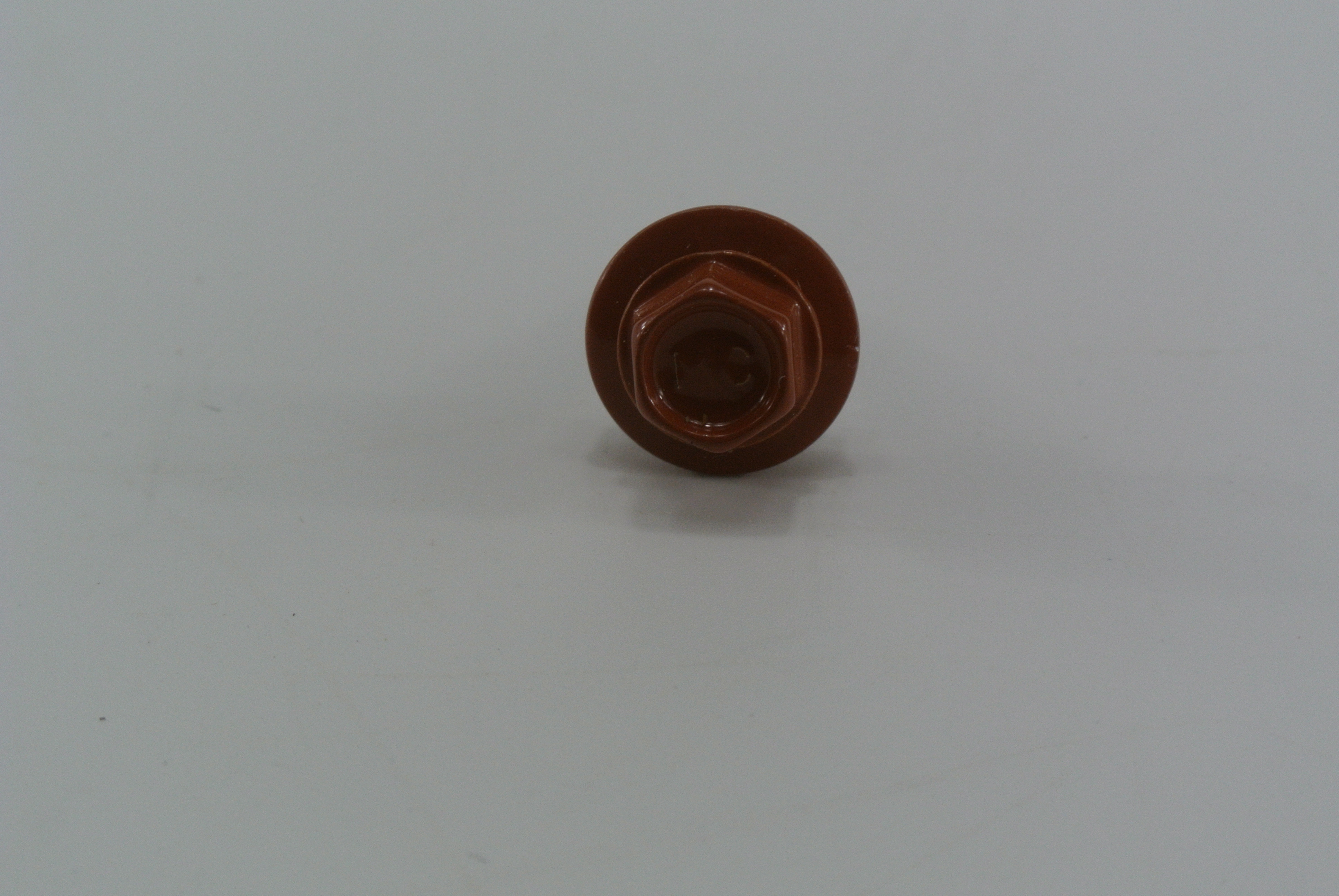 Sechskantschraube 4,8x20mm selbstbohrend, mit Alu-Dichtring in ziegelrot
