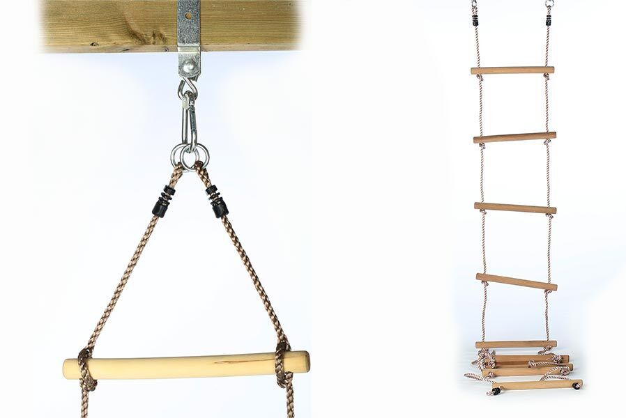 1pTxDrq66zQSvuR77GD5PeVMx4T Strickleiter für Kinder Seilleiter Kletterseil Sprossen Ø 35 mm Sprossen-Länge 40 cm