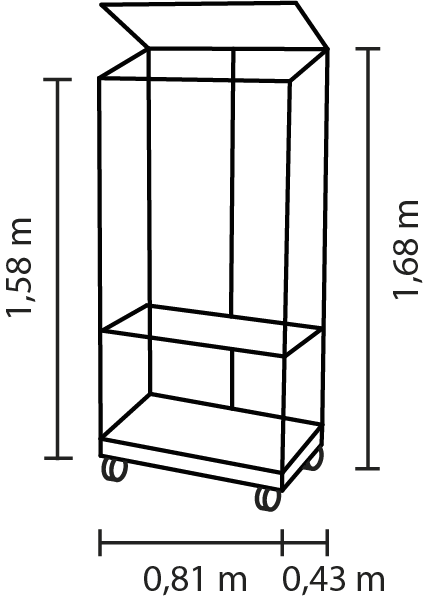 Gewächshaus Stad Balkongewächshaus 350 ESG Rollfundament