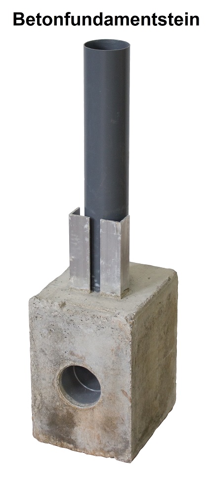 betonfundament Premium Aluminium Terrassenüberdachung Glas 8mm klar, MADE IN GERMANY ALU - Überdachung