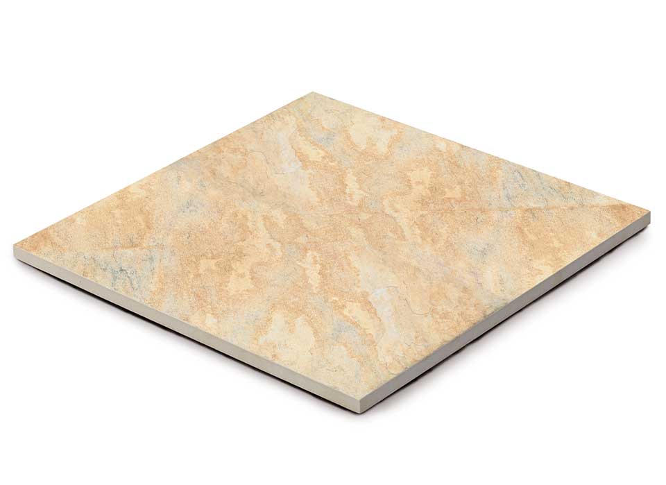 KERAMIKPLATTE COLOSSEO QUARZITE GIALLA 60x60x2 cm FEINSTEINZEUG MODERN 0,72m², 2 STK.