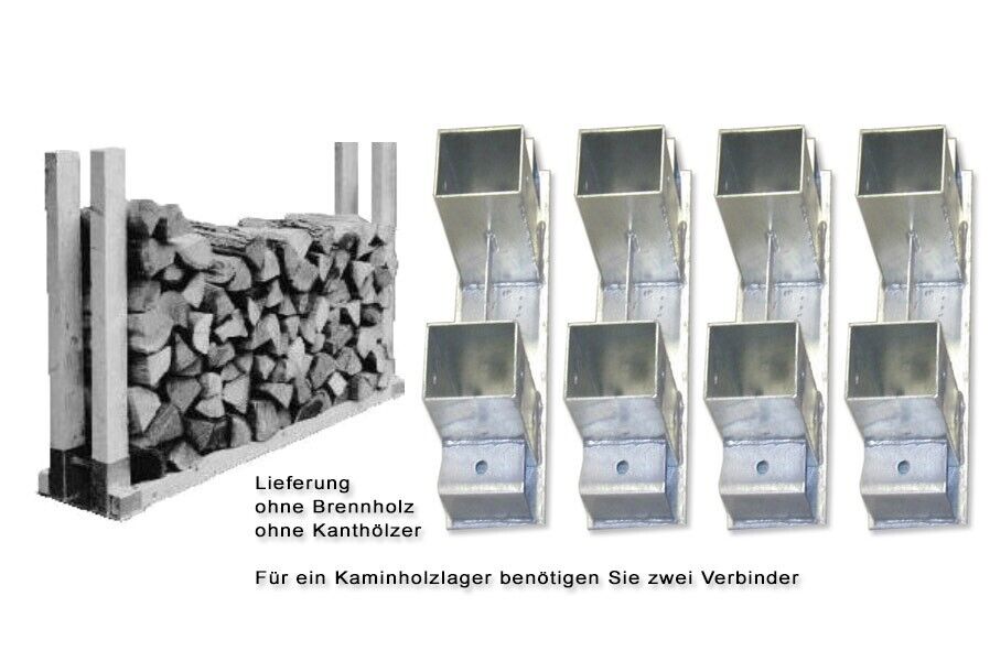 4494Zruo23cCkyN Verbinder für Stapelhilfe für Brennholz Kaminholz Holzlager Feuerholzregal Holz lagern