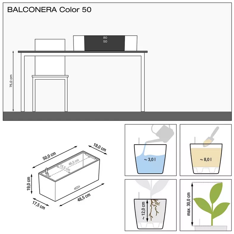 BALCONERA-Color-50-weiss-2 Lechuza BALCONERA Color 50 weiß Komplettset