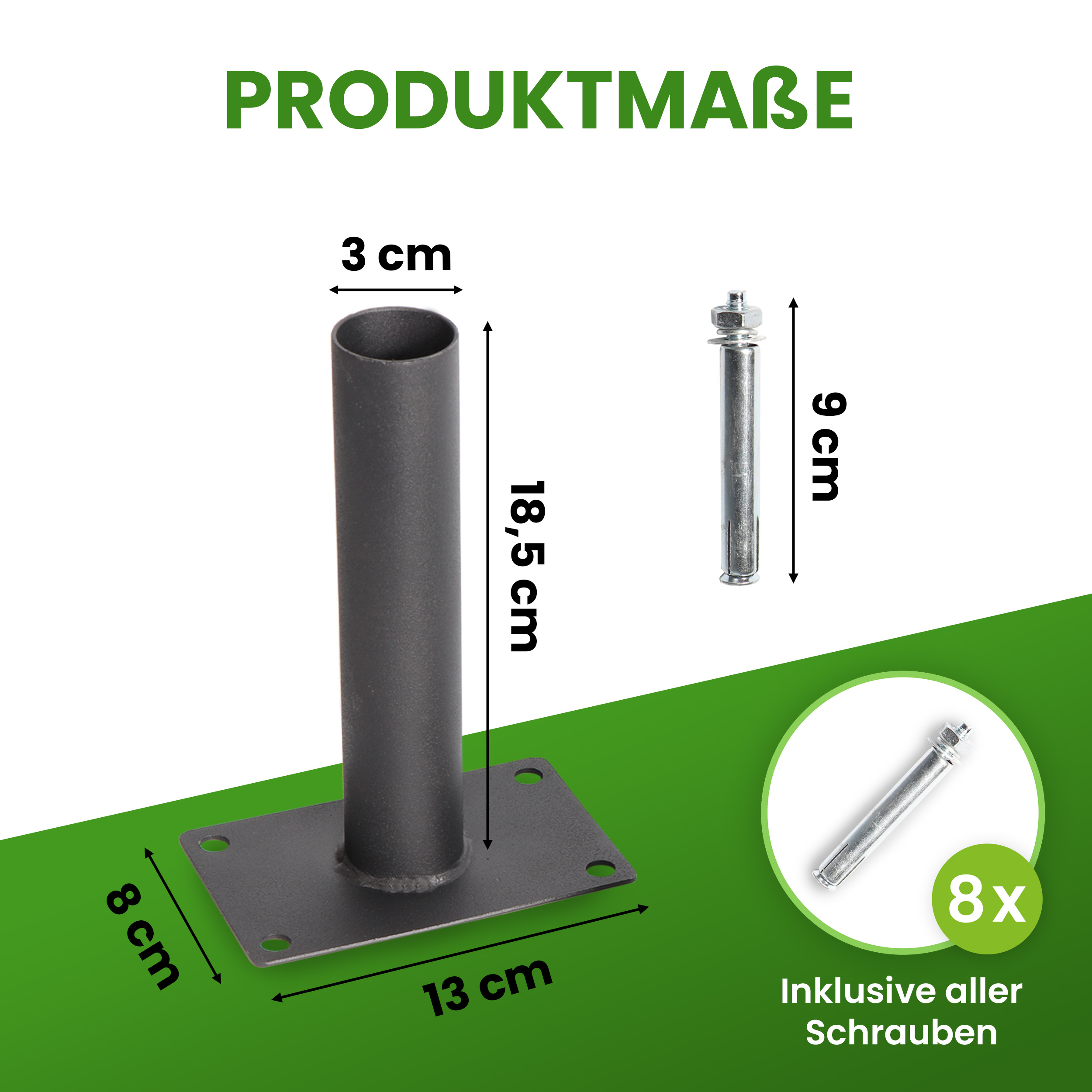 2er Set Aufschraubhülse für Lamellenzäune mit Rohrdurchmesser 30 mm Hülse Metall 2er Set Aufschraubhülse für Lamellenzäune mit Rohrdurchmesser 30 mm Hülse Metall