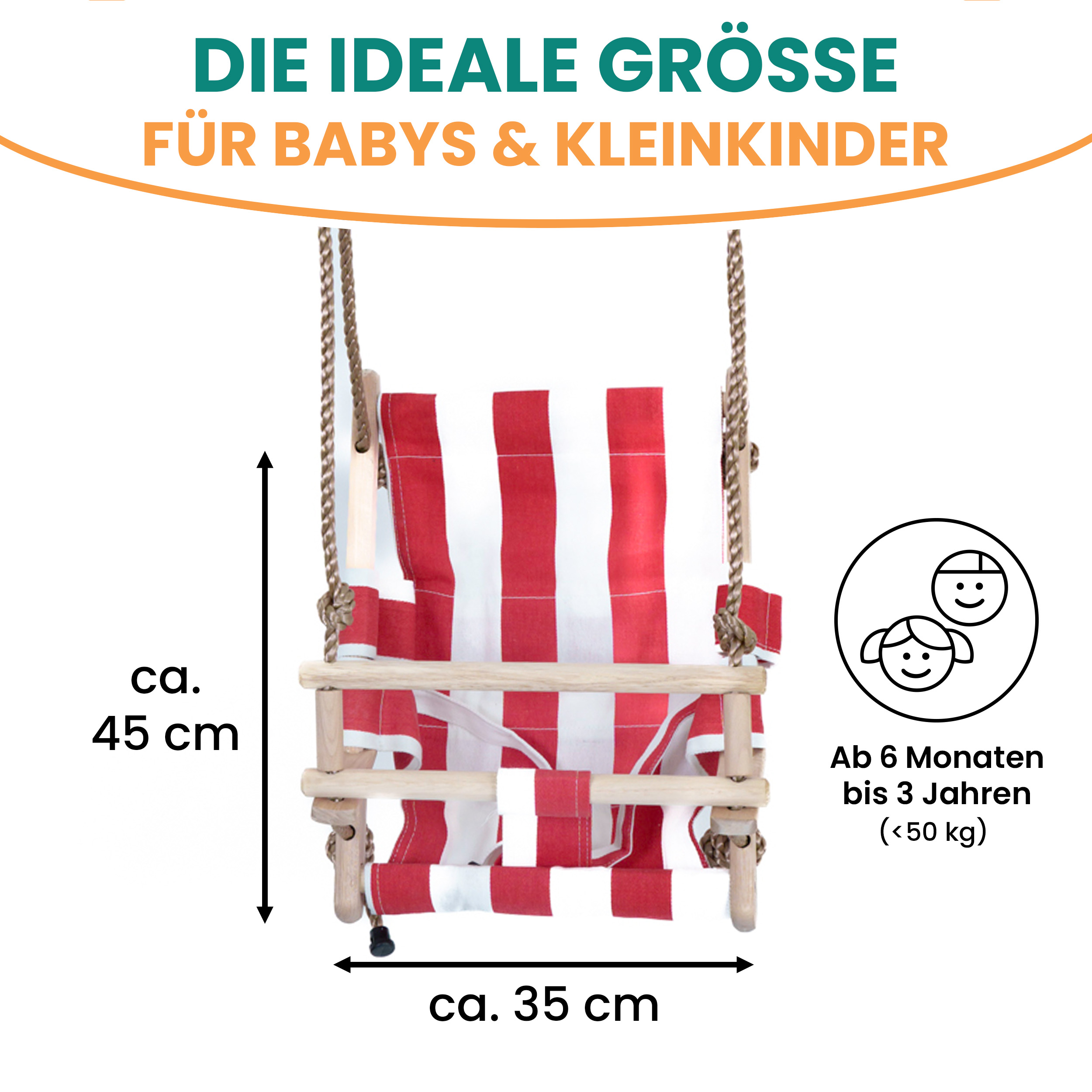 3un5FQmdxkuT3S Babyschaukel Puppenschaukel Kapitän Babysitz Schaukelsitz