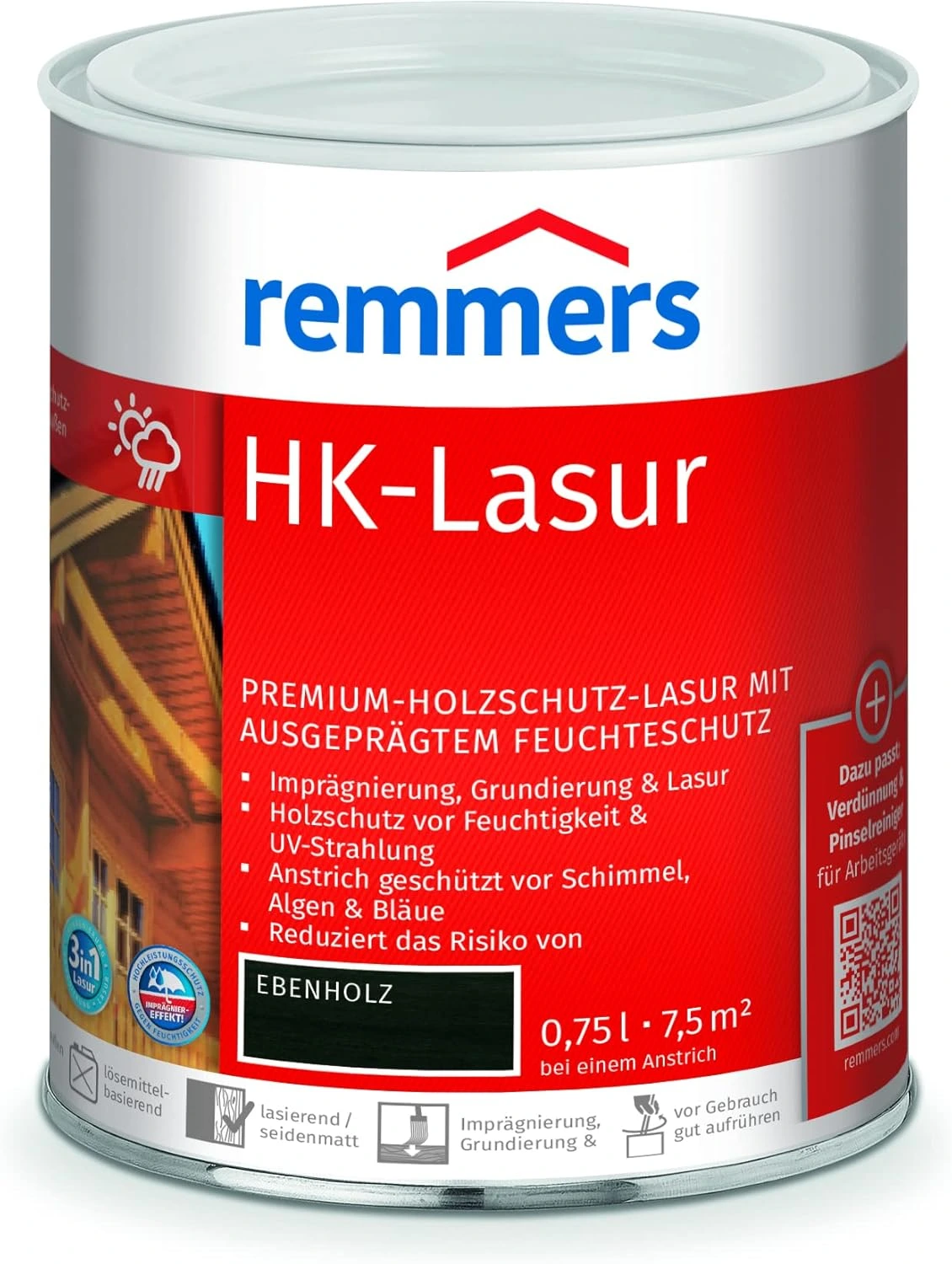 Remmers HK-Lasur ebenholz (RC-790) 0,75l