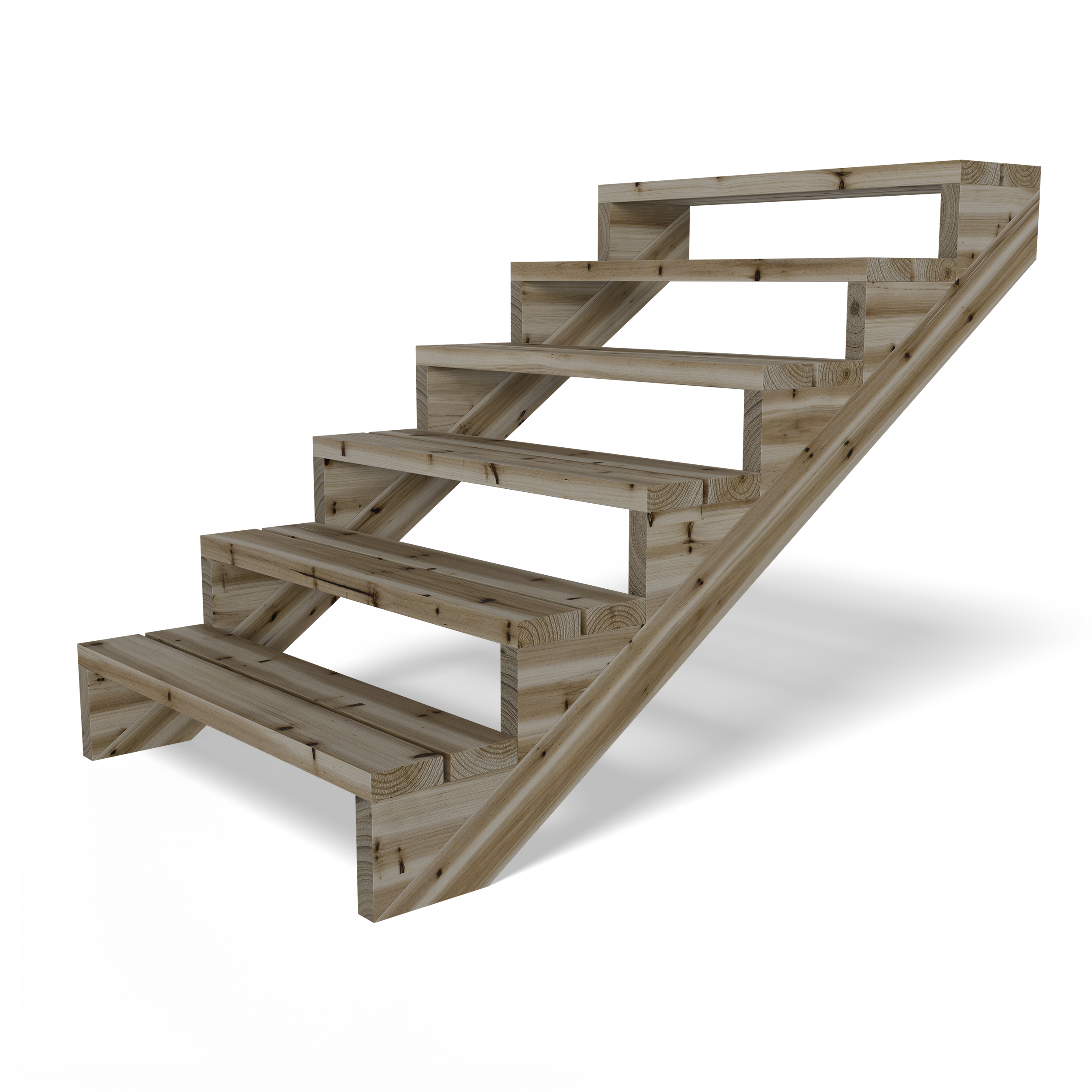 01-036IVPrNglUQPXU Terrassentreppe Kiefer kesseldruckimprägniert Treppe mit Stufen Wangentreppe Breite