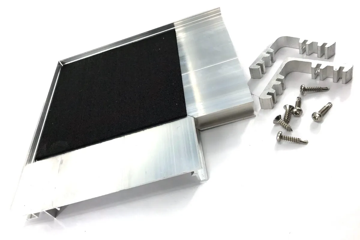 Randabschlusshalter-Set für Plattenlager PREMIUM zur Eckverlegung Außen