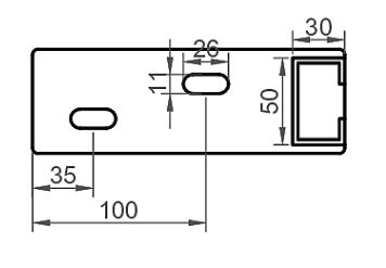 Pitzl Geländerstütze GSP mit C-Profil zum Aufdübeln inkl. Spangenlaschen und Kunststoffkappe Höhe