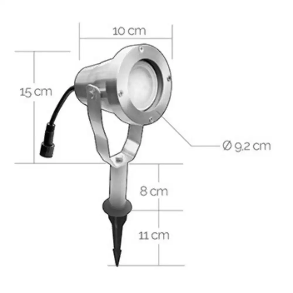 LED Gartenstrahler TARGET 30 W mit Erdspieß wasserdicht für Außen