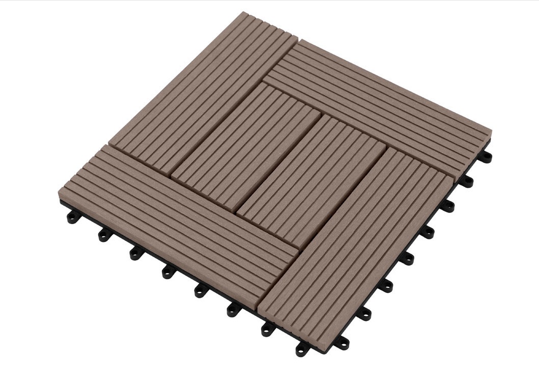 62019_1XOy1ygLfqr4iE Terrassenfliese aus WPC schokobraun 30x30cm Holzfliese Balkonfliese 1m² Fliese 11 Stk. (1 Karton)