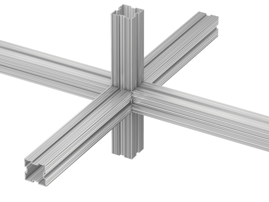Alu-Konstruktion CONSTRUCT 45x45x1950 mm Unterkonstruktion Treppen Rampen Pool Möbel Aluschiene