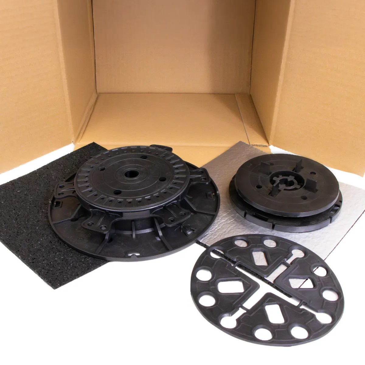 Musterbox Plattenlager PRO mit Gefälleausgleich mit Zubehör