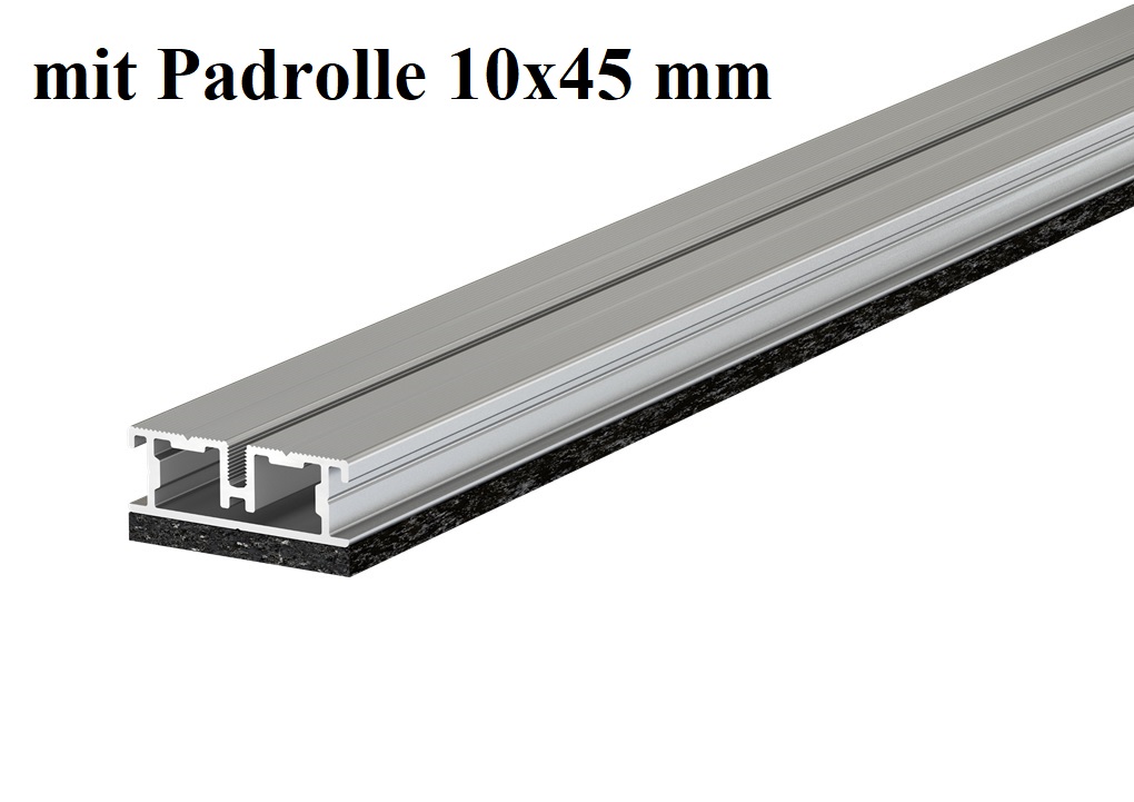15x45-mm_Pad Alu-Schiene S 15x45x4000 mm Unterkonstruktion Terrassen Bodenverlegeprofil Aluminium Aluprofil