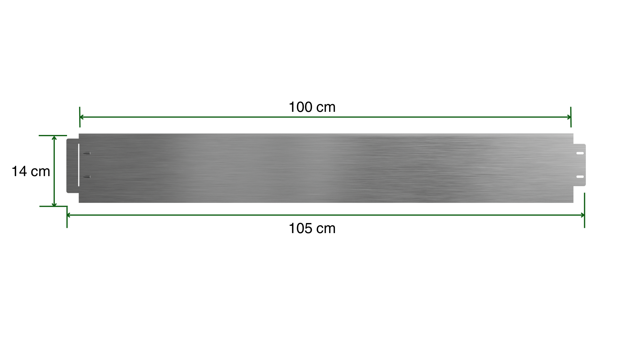 14cm langlebige Beetumrandung Rasenkanten aus Metall