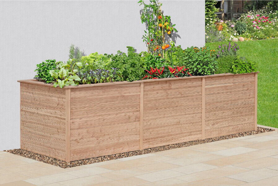 111qHuC9Nwrk0pNh Hochbeet Madera aus Lärchenholz XL und XXL Pflanzbeet Garten Beet