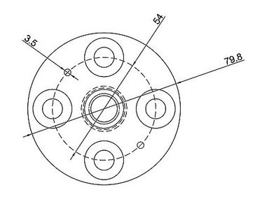 alueloxiert_ Pitzl Säulen-Pfetten-Verbinder SPP Obere Platte Ø 80 x 8 mm Innengewinde M16 Alu eloxiert 88715.0000