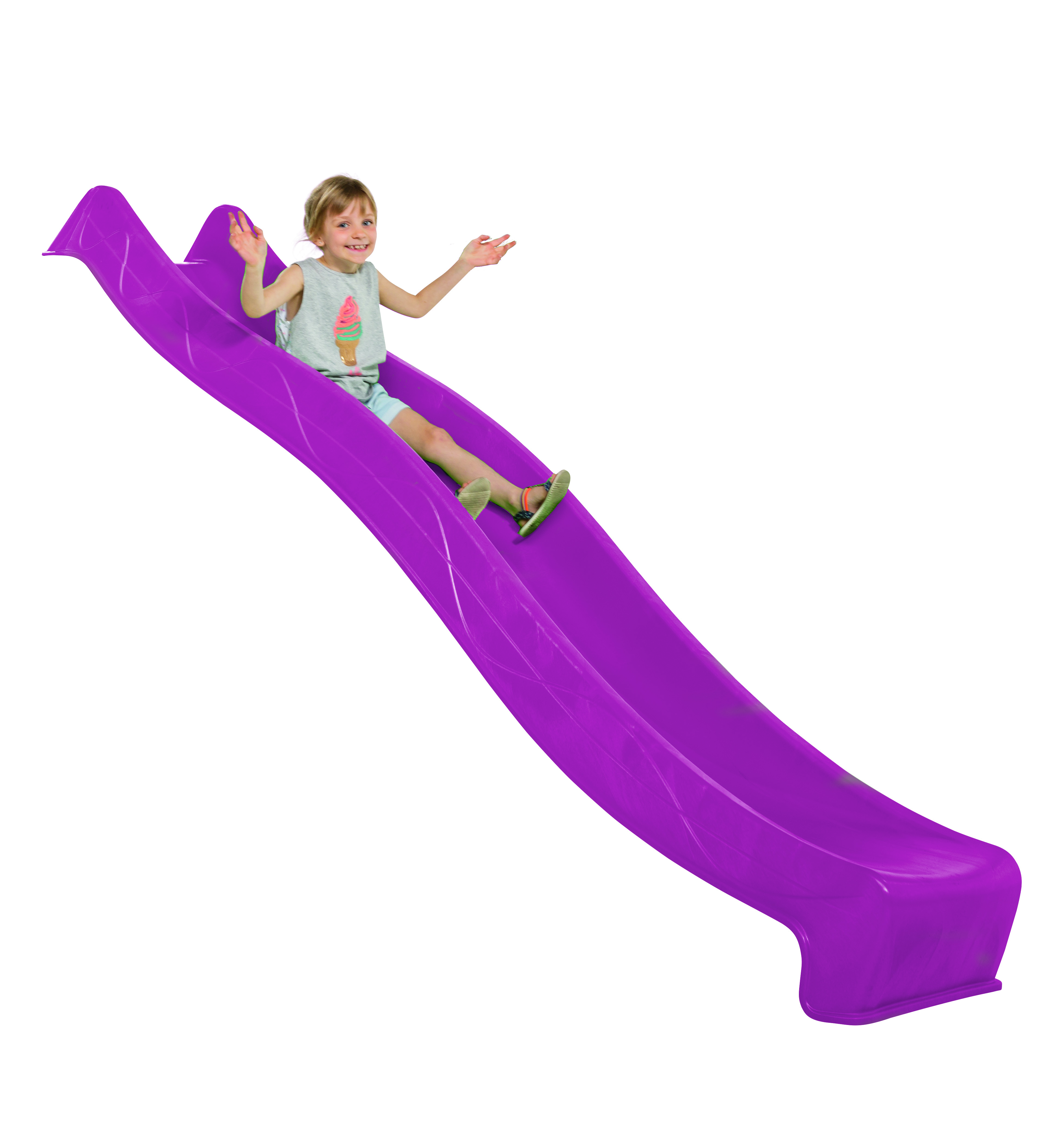 402-015-004-001_A_VIOLETTEOEZumae4lmeFK 2. Wahl Wellenrutsche 300 cm für Podesthöhe 150 cm Anbaurutsche aus HDPE