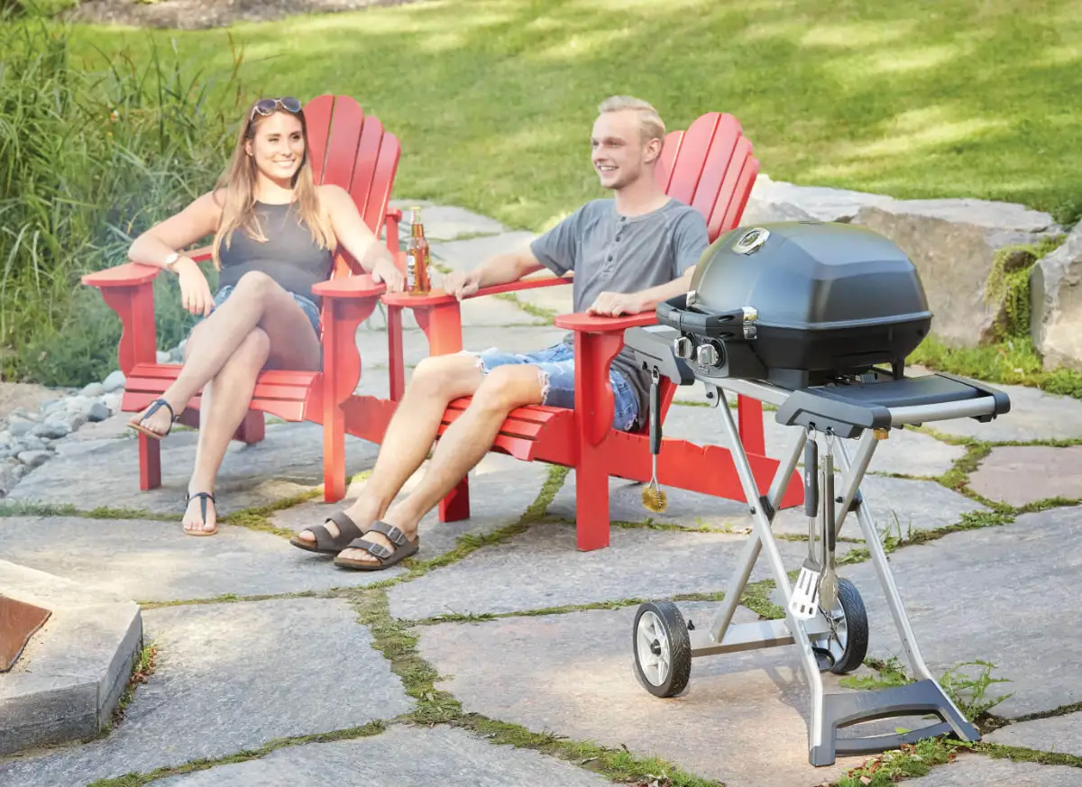 Napoleon TravelQ PRO285X Gasgrill schwarz inkl. Scherenwagen