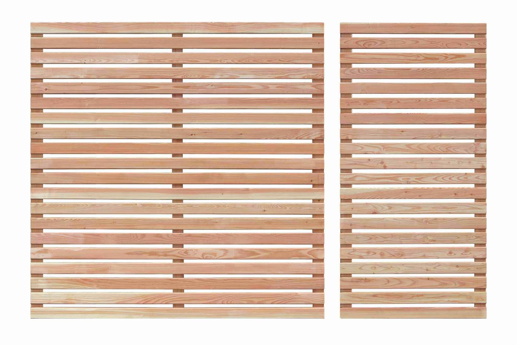 efg Bausatz Sichtschutzzaun Höhe 180 cm Holz Lärchenholz Sichtschutzzaun Holzwand