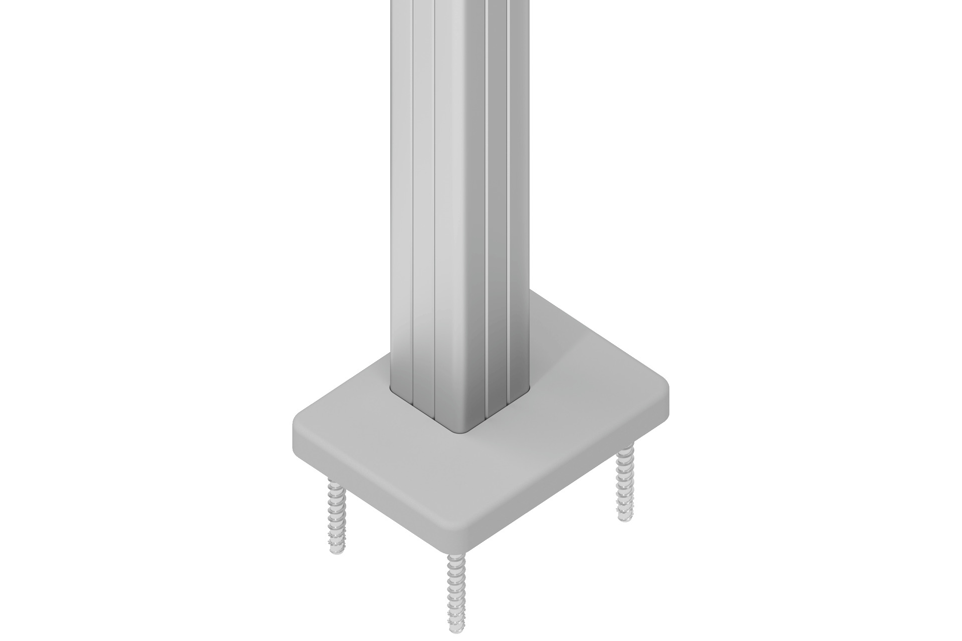 Pfostenträger-Abdeckung 15x20x2 cm für Alu-Tor-Pfosten 2er-Set silber