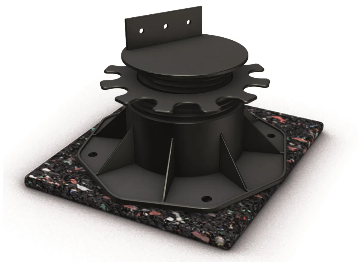 Alukaschierte Gummiunterlage 200x200x5 mm für Stelzlager Isopad Gummipad Gummigranulat