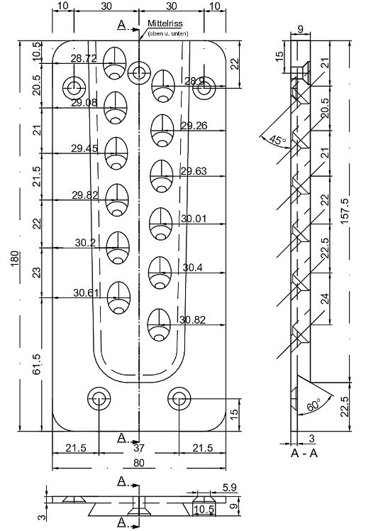 Pitzl Verbinder HVP Standard für Holz-Holzanschluss Maße 80 x 180 x 12 mm