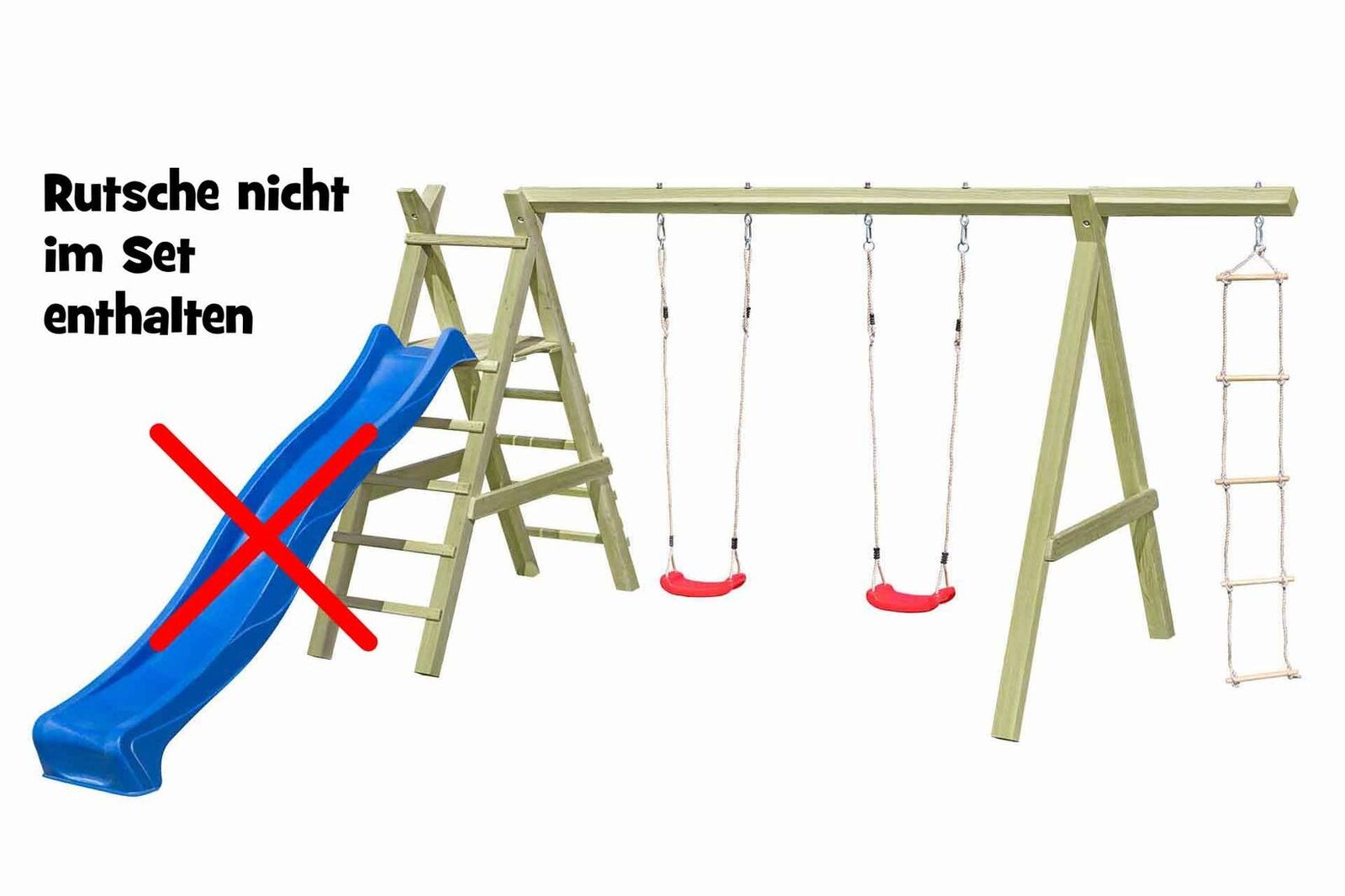 s-l1600ffO0CPGs6bED6kb Schaukelgerüst mit Seil und Podest für Rutsche Premium Modell 5.2 aus Holz