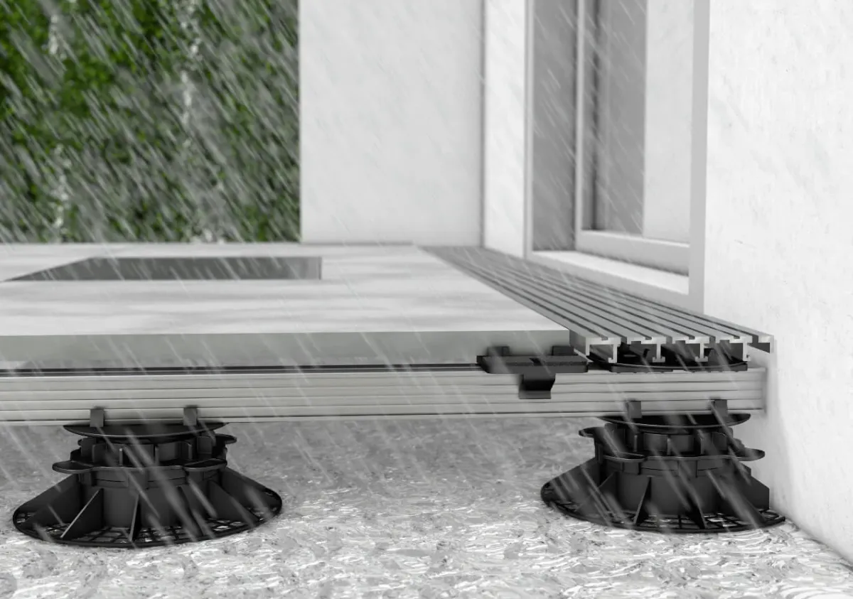 Aluminium Entwässerungsrinne Pro 150x20 mm Länge 1950 mm Belüftungsrinne