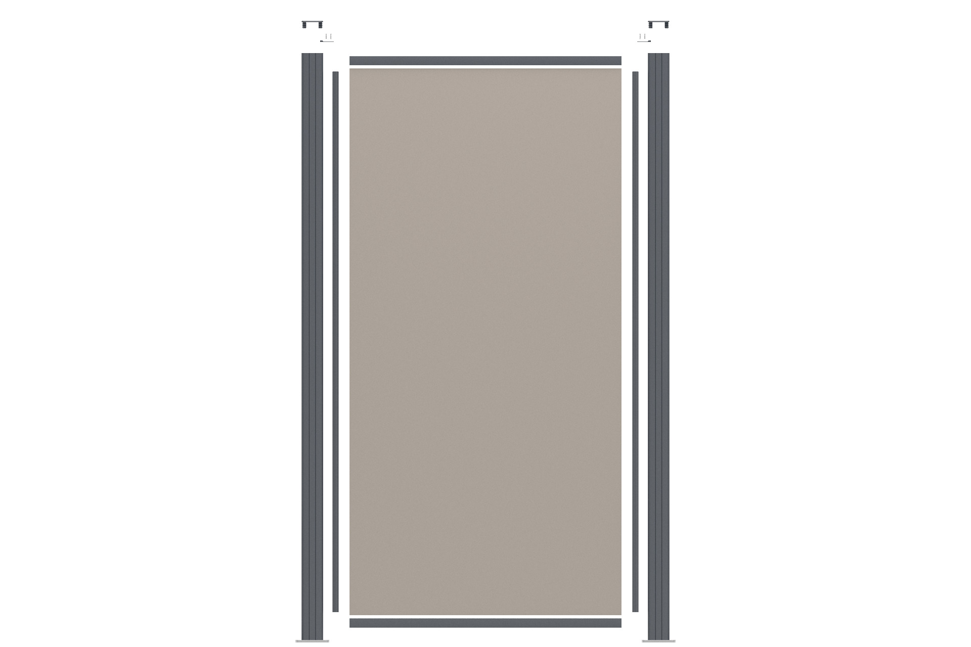 Sichtschutz EASY-BOARDS ACP Steckzaun Halbelement 88x177 cm terragrau