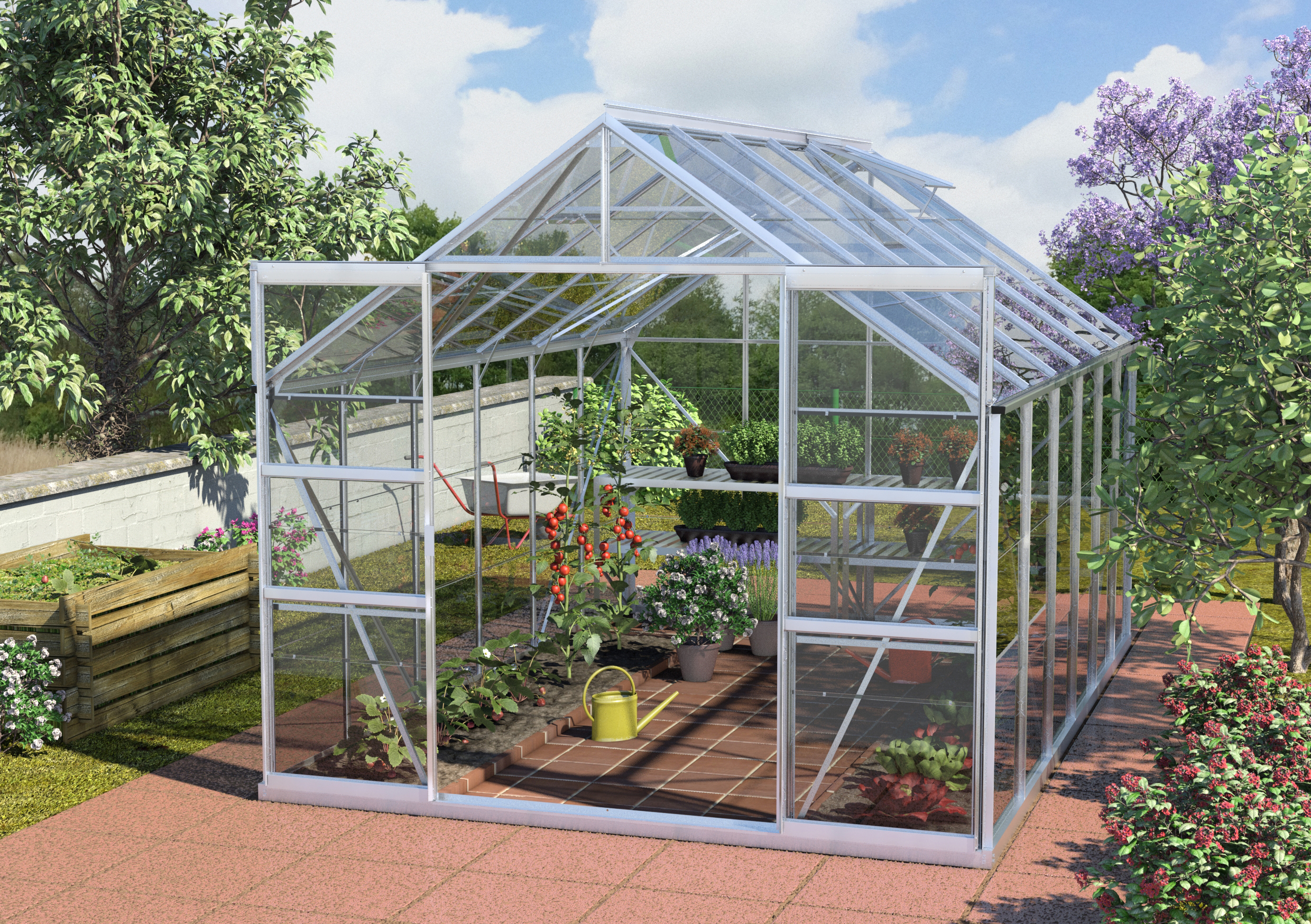 Gewächshaus Mars 9900 ESG 3mm, alu