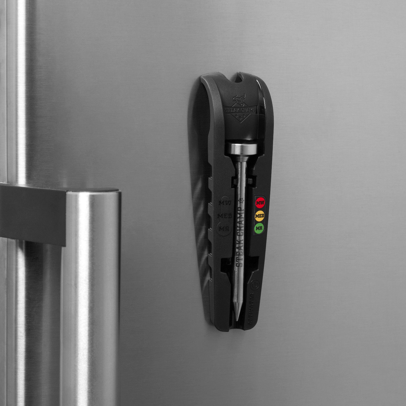 5ZdTPvhOaH1iaW SteakChamp 3-color (elektronisches Kerntemperatur-Messgerät aus Edelstahl mit LED-Anzeige)