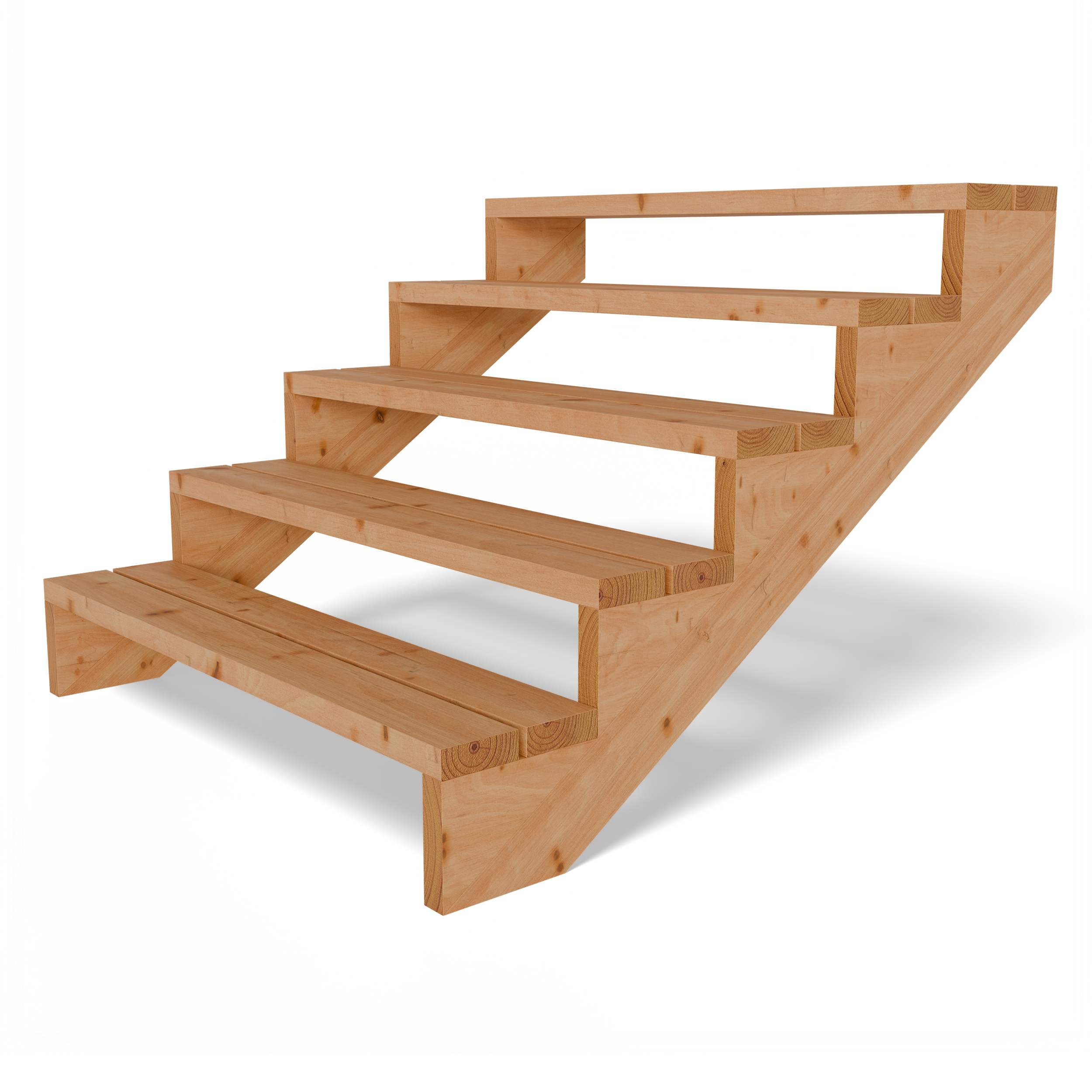 01-035RhoplO3p9bIV Terrassentreppe aus Lärche Treppe Stufen Wangentreppe Breite