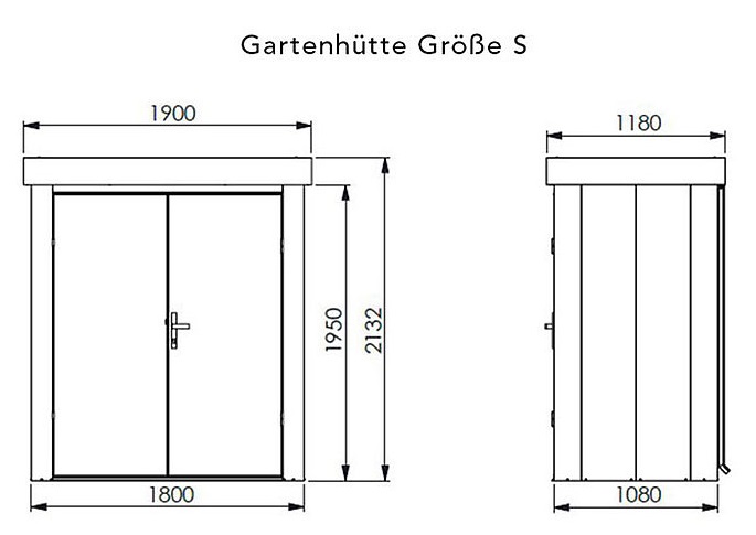 Masse_ygHVMwHxou4rJ Gerätehaus mit Pultdach aus Metall Geräteschuppen Gartenhaus Gartenhütte