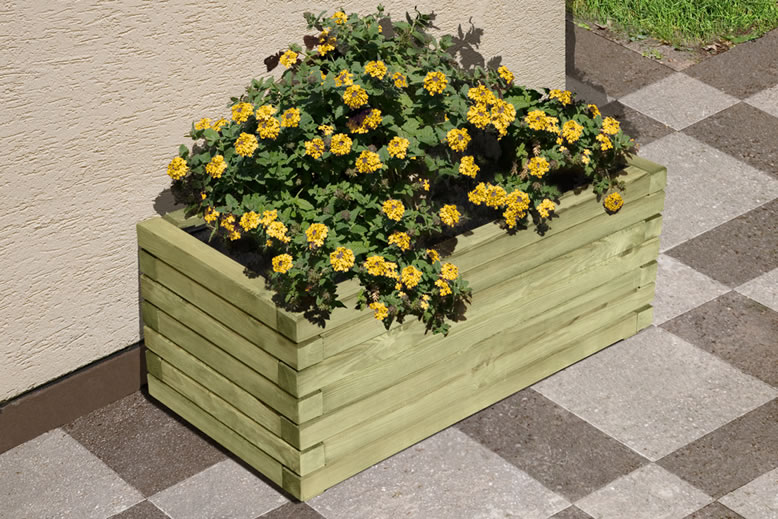 Pflanzkasten 80x40x35 cm Blumenkasten aus Holz kesseldruckimprägniert Blumenkübel Pflanzkübel