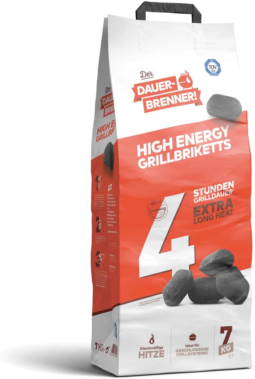 61IKs0EqhOL-_AC_SL1500_ Dauerbrenner Premium Grillbriketts High Energy bis zu 4 Std. Brenndauer Long Lasting Briketts