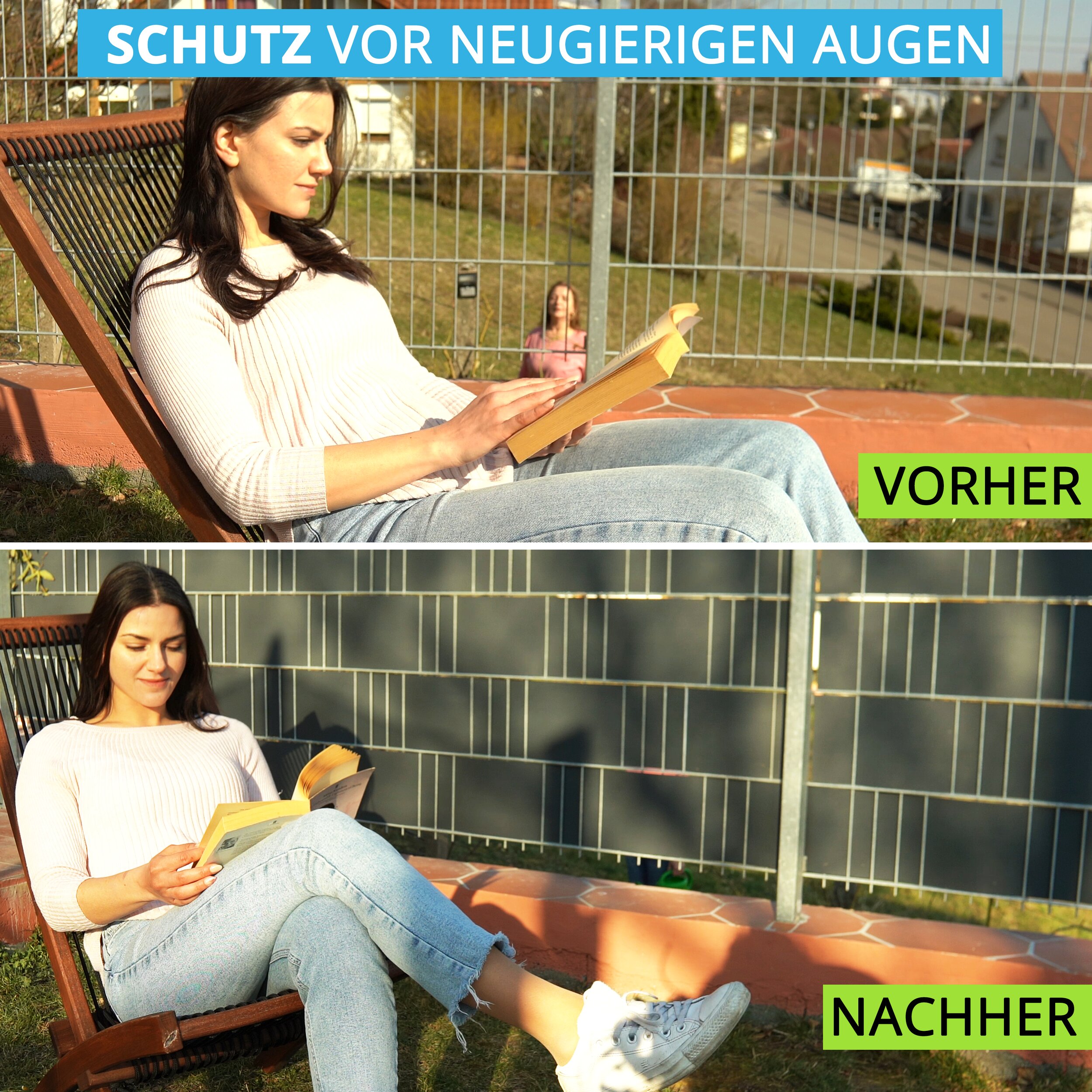 002 PREMIUM PP Sichtschutzstreifen für Doppelstabmatten 2535 x 190 x 1,35 mm Sichtschutz