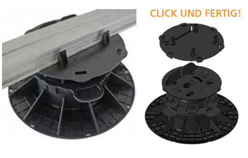 Clever-Klickm9dgGai2gMnYM Alu-Schiene M 23x45x4000 mm Unterkonstruktion Terrassen Bodenverlegeprofil Aluminium Aluschiene