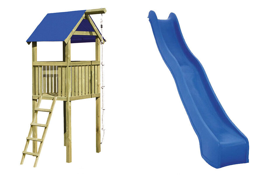 s-l1600f35NeyncwUHROt Spielturm Alto mit Sandkasten Höhe 350 cm Kletterturm für den Garten aus Holz 9x9 cm