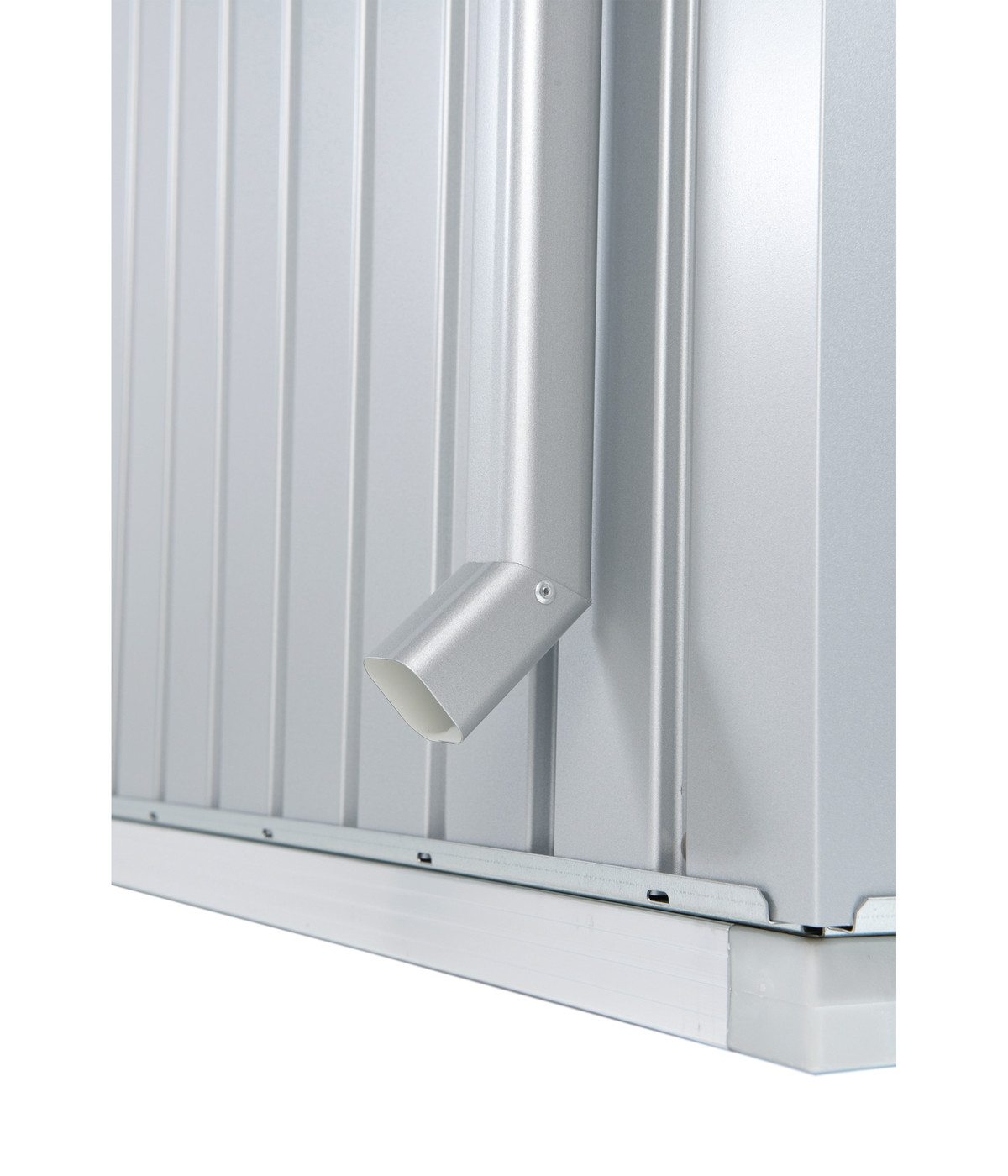 4271367_WE_FS_001_BiohortRegenfallrohrsetHighlinesilber Biohort Regenfallrohrset HighLine 2 Stück (Packung, silber-metallic)