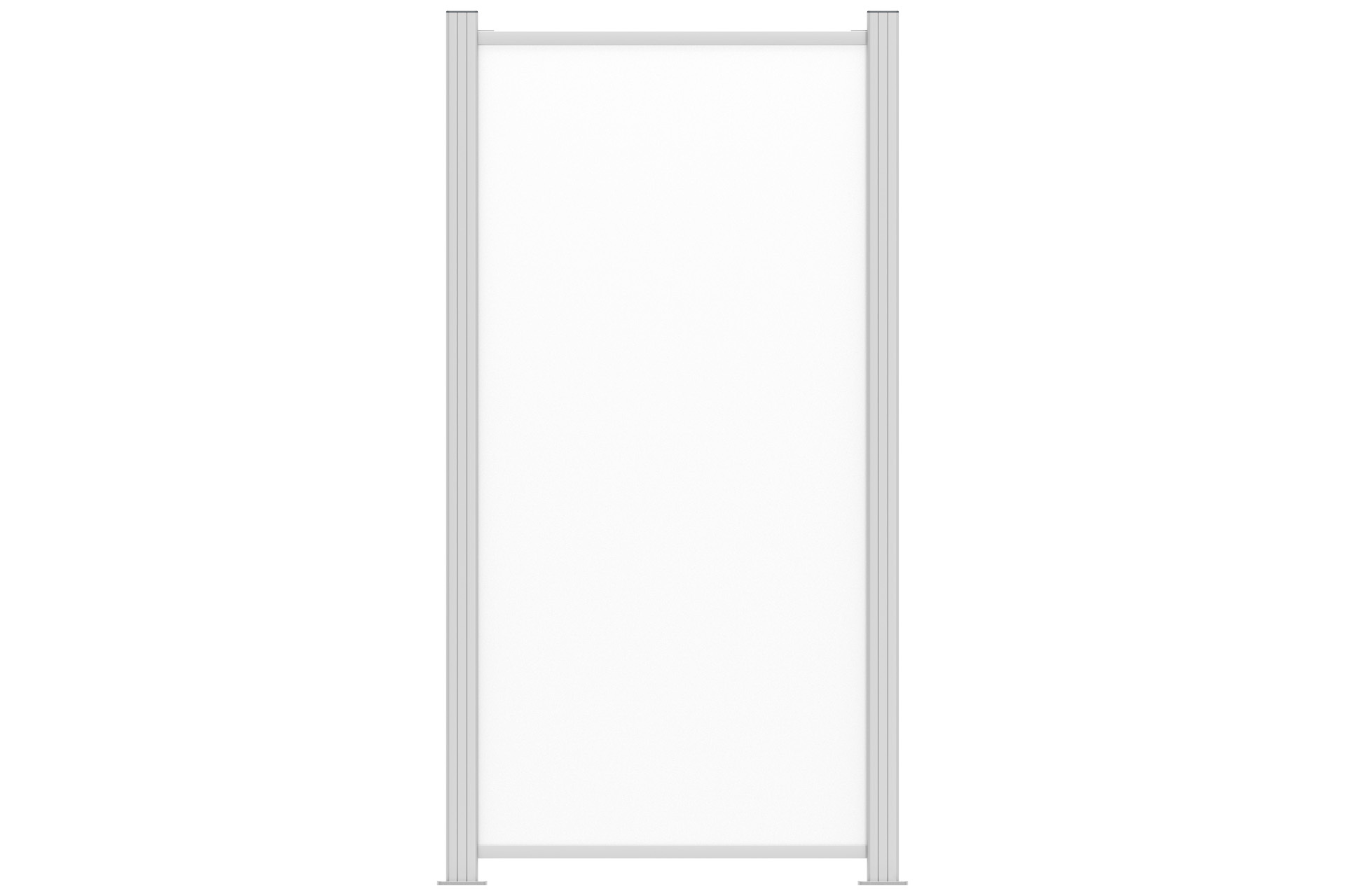 Halbelement_Milchglas Sichtschutz EASY-BOARDS ACP Steckzaun Halbelement 88x177 cm Milchglas aus Acryl