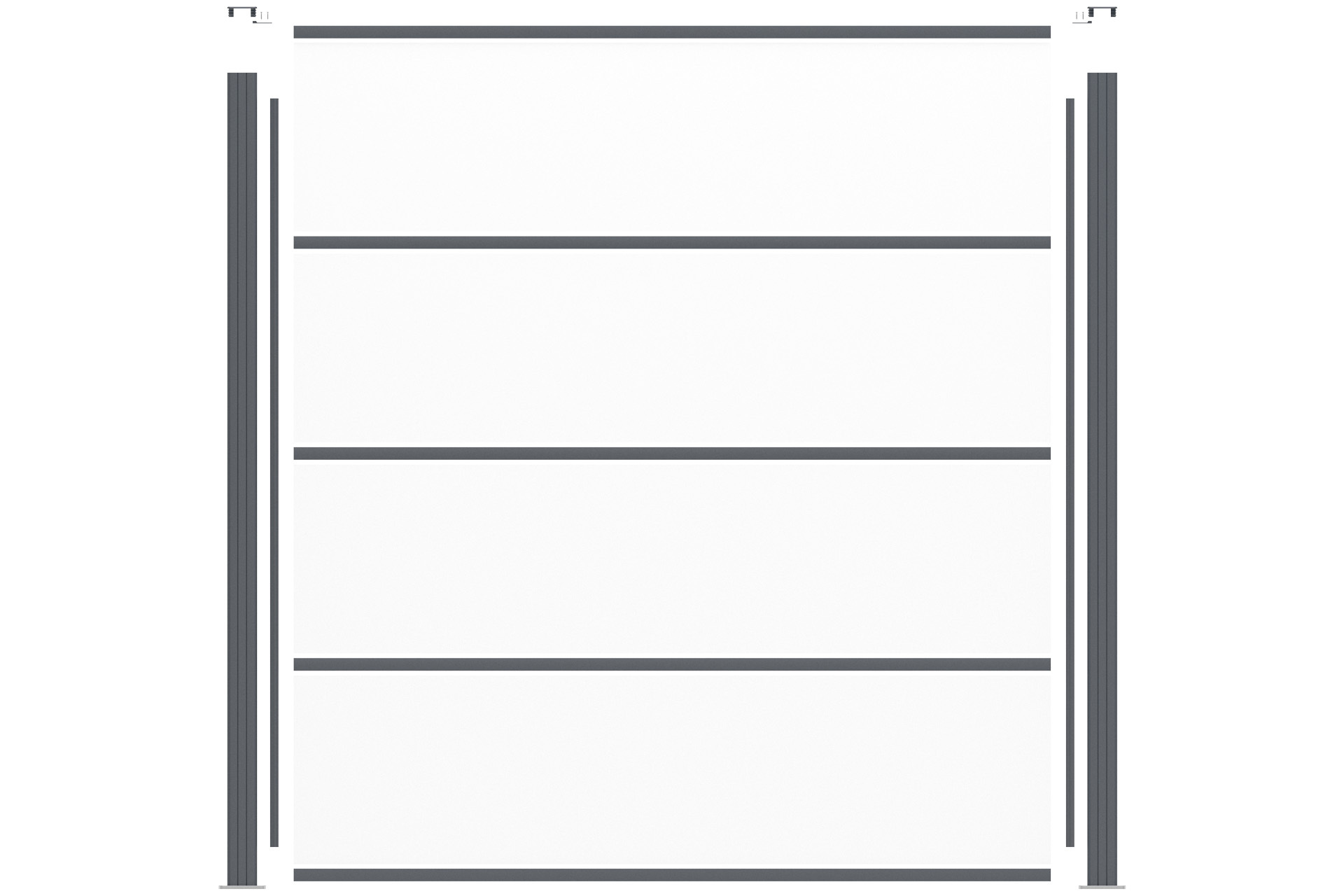 180x180_Milchglas_ Sichtschutz EASY-BOARDS Steckzaun Milchglas aus Acryl 4er-Set