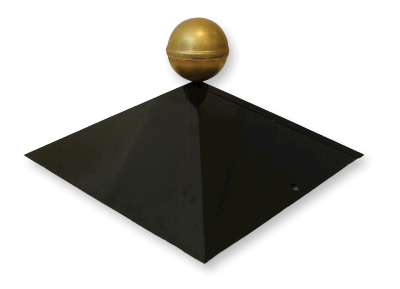 Pavillonhaube mit Kugel Dachhaube Firsthaube Abdeckung Dachabdeckung Metall schwarz
