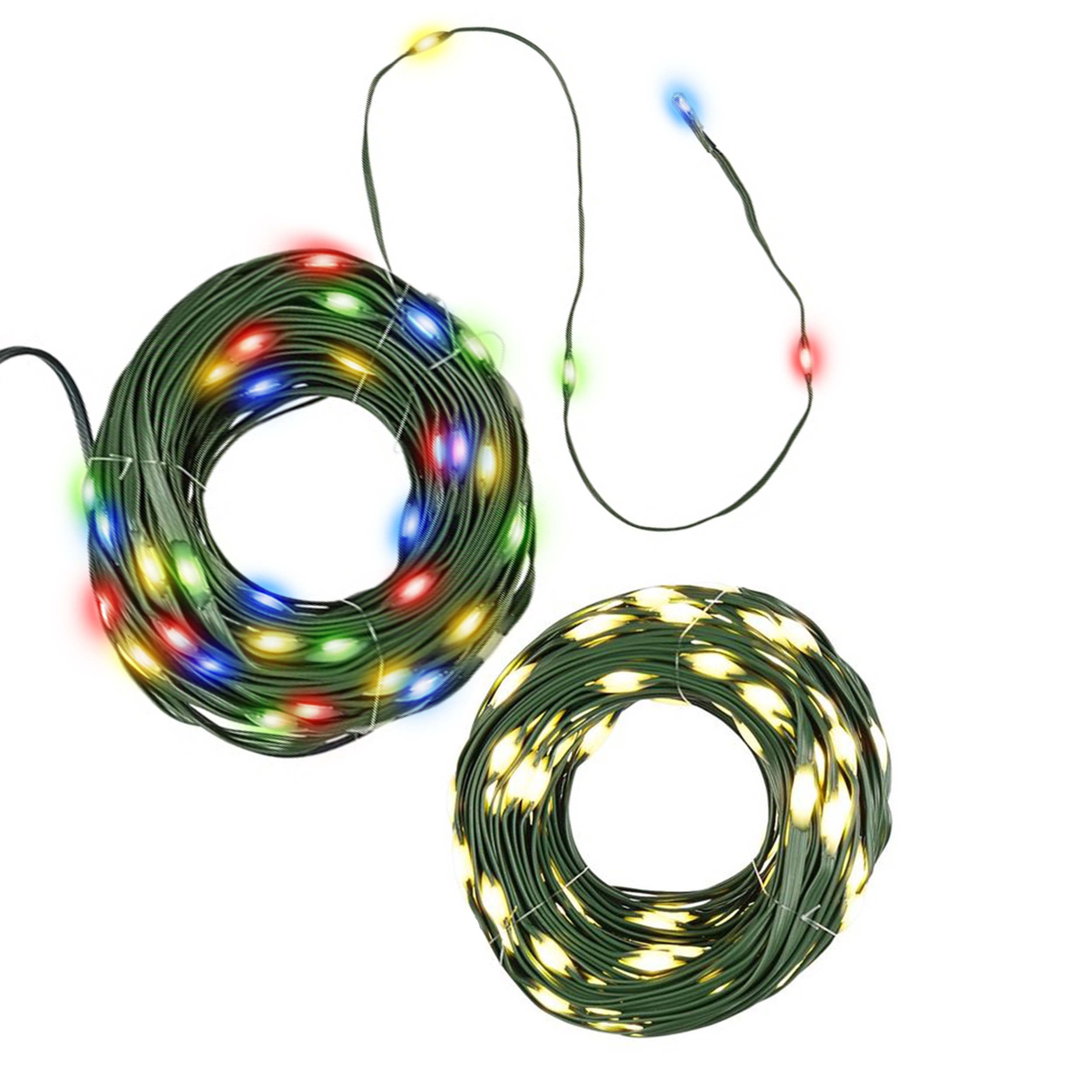1_kop Weihnachtsbaum Lichterkette bunt warmweiß LED-Lichterkette außen innen mit Timer