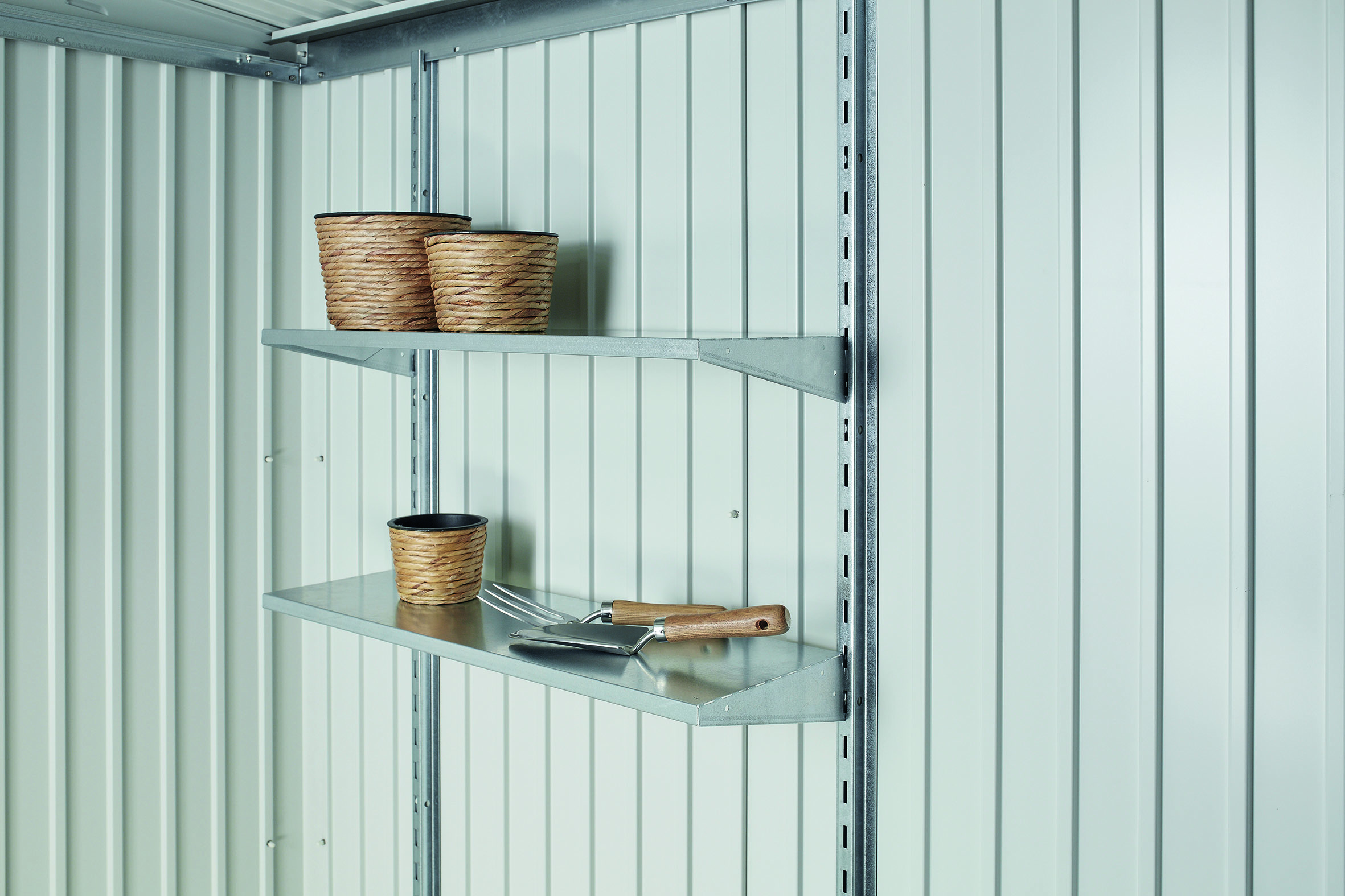 Biohort Regalboden-Set zu Gerätehäuser und (Gerätschrank, 4 Böden) - (Lagerartikel)