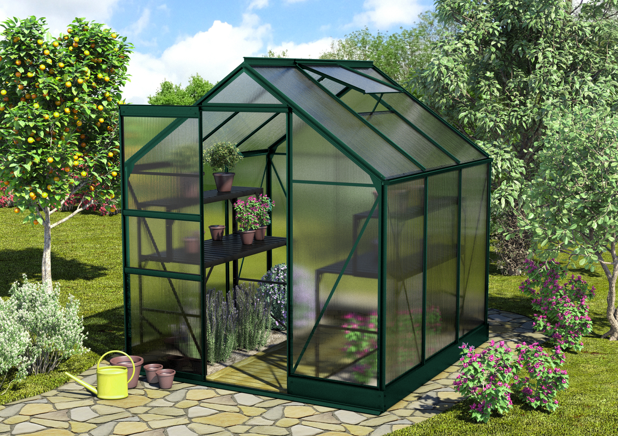 Gewächshaus Apollo 3800 HKP4mm, smaragd