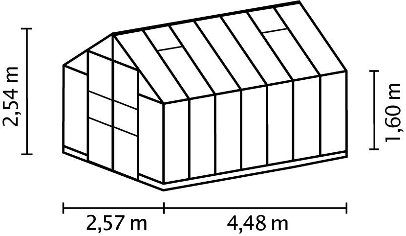 Gewächshaus Domus 11500 HKP6mm, smaragd