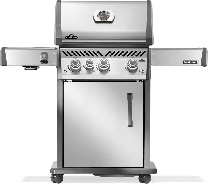 Napoleon Rogue PRO 425 Gasgrill Edelstahl mit SIZZLE ZONE™ Seitenbrenner