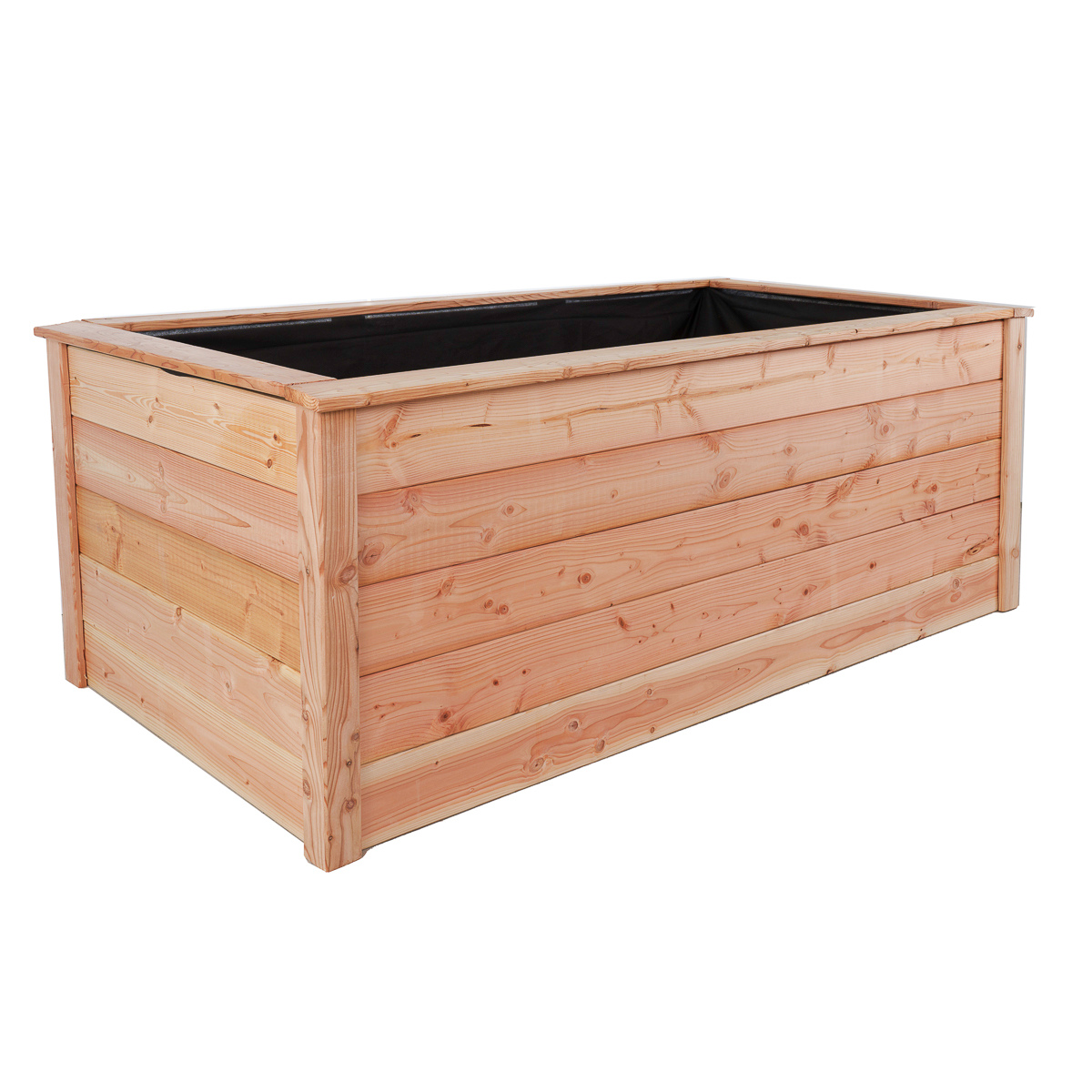 Lärchenholz Hochbeet in Natur Farben 73 cm für den Garten Terasse oder Balkon